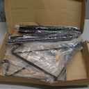 Closet Rod, 16 to 63 Inch Closet Rods Heavy Duty Adjustable Wardrobe Poles for Hanging Clothes and Heavy Duty Bracket Closet Pole Support (The Shelf NOT Included)(Black)