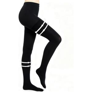 Women's 20-30 mmHg Compression Pantyhose - Medical Grade Opaque Support Stockings for Varicose Veins, Edema, Swelling Relief - Durable Closed Toe Tights (Black, S)