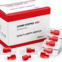 100 Pack Luer Stopper Closing Cones Dual Male-female Individually Packaged Sterile Luer Replacement Cap for Male/female Connectors (Red)