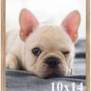 RUN HELIX 10x14 Picture Frame, Wall Gallery Photo Frames,Stable and Sturdy Brown Frame with High Definition Plexiglass,10x14 Poster Photo Frame,Horizontal and Vertical Formats for Wall Hanging,Brown