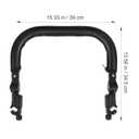 Stroller Bumper Handle Armrest Adjustable Detachable Pu 39x39x8cm for Compatibility Enhanced Water Resistance and Durability for Replacing Old Stroller Accessories