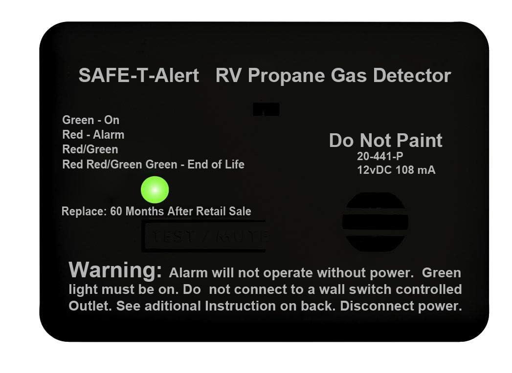 Safe T Alert - Mini LP Gas Alarm - Surface Mount Black - 20-441-P-BL