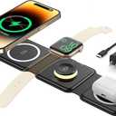 3 in 1 Foldable Wireless Charger, Wireless Charging Station for iPhone 16/15/14/13/12/11 Pro Max/X/XS, Fast Magnetic Travel Wireless Charging Pad for AirPods 3/2/Pro Apple Watch