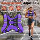 Poudee Weighted Vest, 8lb Weight Vest for Men Women, Body Weight Vests Adjustable with Reflective Stripe for Strength Training, Running, Workout, Jogging, Walking