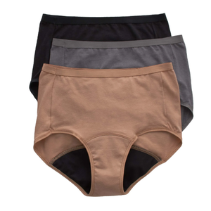 Hanes Women's Comfort, Period. Underwear, Moderate Leaks, Bikini, Boyshort Or Brief, 3-pack, 9/2XL
