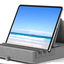 Tablet Pillow Stand for iPad pro iPad Air Lap Soft Tablet Stand Holder Bed with 3 Viewing Angles Adjustable Pillow Holder Backrest Washable