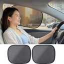 1 Pack Car Window Shades, Mesh Static Adsorption Side Window Sunshade, Anti-UV Glare Heat Protection, Foldable Universal Fit for Cars SUV Van，After