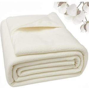 Natural Cotton Batting for Quilting Sewing Crafting & DIY Projects (68"x86", 150g/m Lightweigh), Batting for Quilts