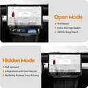 Canvcle Hidden Under Screen Storage Box for 2016-2026 Tesla Model Y/Model 3 Accessories,OneClick Open & Silent Damping Slides Center Console Organizer (Fit New Model Y Juniper/Model 3 Highland)