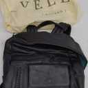 VELEZ Black Leather Backpack for Men & Women - Large Capacity Laptop Travel Backpack with 17" Sleeve - Vintage Travel Bag with Adjustable Straps, Multiple Pockets & Trolley Sleeve