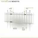 Zippity Madison Picket Gate, White Vinyl DIY No Dig Kit
2.5ftH x 5.1ftW, 1 Gate, ZP19028