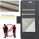 Samsung Galaxy S21 5G Wallet Case with [RFID Blocking] Card Holder Magnetic Kickstand,Soft Leather Flip Protective Case Wallet for Galaxy S21 5G 6.2 Inch -Black