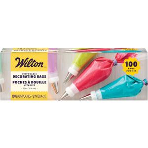 Wilton Disposable Decorating Bags for Piping Icing & Cake Decorating, Perfect for Baking Creations, 100-Count