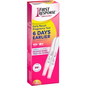 First Response Early Result Pregnancy Test, 2 Count (Packaging & Test)