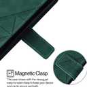for Google Pixel 10A Leather Case, Geometric Patterns Wallet Case with 3 Card Slots, Magnetic Closure Kickstand Flip Phone Case Shockproof Cover, Dark Green