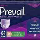 Prevail Daily Underwear Disposable Underwear Female Pull On with Tear Away Seams X-Large, PWC-514/1, 53, 64 Ct