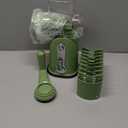 SUSTEAS Rotary Cheese Grater with Handle - Vegetable Shredder with 5 Well-designed Blades & Strong Suction Base,Round Mandoline Slicer & Food Chopper for Kitchen,with Blade Storage Box(Retro Green)