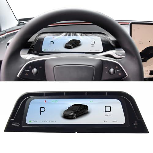 Heads Up Display with Air Vent for Tesla Model 3 Highland 2024 2025-9.66" Wireless CarPlay Android Auto, Blind Spot, Rainbow Road, Battery/Dashboard Data Sync