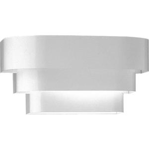 Progress Lighting Louvered Wall Sconce, Indoor, P7103-30, White, 14-Inch Width x 7-Inch Height