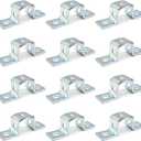 (12 Pcs) 5 Hole Steel Electrogalvanized U Shaped Strut Connector Bracket, 1-3/4" x 1-1/2", Thickness 4.8mm, Fit for 1/2" Bolt in 1-5/8" Strut Channel