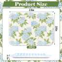 2 Pcs Hydrangea Flower Serving Trays Melamine Platter Spring Summer Blue Plaid Floral Serving Dishes for Party Sharing Snack Fruit Dessert Supplies, 10 x 13 Inch