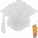 50 Pcs Graduation Cap Shaped Straws Disposable Plastic Drinking Straw Grad Caps Straw for Graduation Beverage Cocktail 2026 Congrats Grad Party Supplies (White)