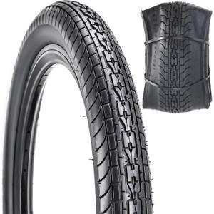 SIMEIQI 26x2.35 20x2.35 Inch Cruiser Beach Bike Tire Black White Wall or Brown Cream Wall Folding Replacement Bicycle Tire for Hybrid City Commuter Trail