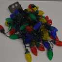 Anycosy Christmas Solar Lights, 32.8 Ft 50 LED C9 Christmas Lights with Timing Function, Waterproof and Connectable Plug for Home Party Garden Decor Outdoor Christmas Decorations, C9-50-SC