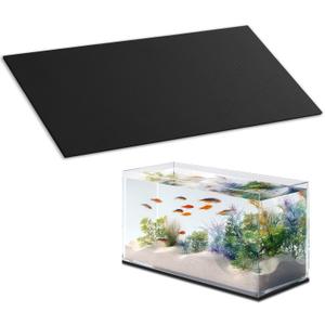 Aquarium Leveling Mat, 18 x 36 Inch Fish Tank Pad, 6mm Thick Non-Slip Cushion, Water Resistant Under Tank Mat for Aquariums and Terrariums, Easy to Trim, Black