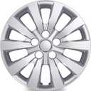 4-Pack Hubcaps Compatible with Nissan Leaf 2011-2025, Sentra 2013-2019, 16 inch 16" Steel Wheel, Wheel Covers Skins, Snap On Tire Cover Replacement (Silver Color)