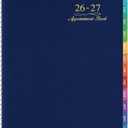 2026-2027 Appointment Book/Planner - Weekly Appointment Book 2026-2027, July 2026 - June 2027, 8.26"x 11.4", Daily/Hourly Planner with Tabs, 15 Minutes, Wirebound - Blue