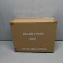 DOWNSTORIA Feather Down Pillows King Size Set of 2 with Gusset, Luxury Hotel Collection Bed Pillow 2 Pack, Down Surrounded Pillows for Sleeping, Soft Fluffy for Side, Back Sleepers 20x36 in.