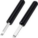 2Pcs Watch Back Remover Tools, 5mm Width Pry Bar with Carbon Steel Blade, Fit Battery Replacement Repair, Practical Tools for Opening Watch Back Covers and Replacing Batteries(Black)