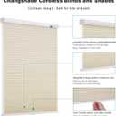 Changshade Cordless Cellular Shades, Light Filtering Honeycomb Shades for Windows, Pull Down Pleated Blinds, Easy to Install for Indoor Windows and French Doors,25" W x 64" H, Grey