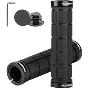 ROCKBROS Bike Handlebar Grips Bike Grips Double Lock On Comfortable Bicycle Handlebar Grips Non-Slip for Mountain Bike BMX Bike Scooter Beach Cruiser, Folding Bike