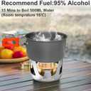 Mini Alcohol Stove Alcohol Burner, Lightweight Brass Spirit Burner with Aluminium Stand, Backpacking Stove for Outdoor Camping, Hiking, Backpacking, Picnic (Gold)