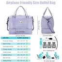 Large Travel Duffle Bag Weekender Bags for Women with Shoes Compartment, Travel Duffel Tote Carry on Overnight Bag for Travel Business Trips, Sport Yoga Gym Bag with Wet Pocket (Grey)