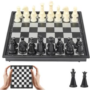 Travel Chess Set Magnetic Portable Folding Board - Small Mini Pocket Chess Set (X-Small / 5.9 Inch)