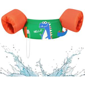 HeySplash Swim Vest for Kids, Toddler Pool Floaties Fit 22-30-40-50-60-66 Lbs, Children Puddle Swimming Jumper Jacket with Safety Buckle, Water Wing Arm Pool Float for Boat Swim Trainer Boy Girl 3-5-6, 22-55 Pounds