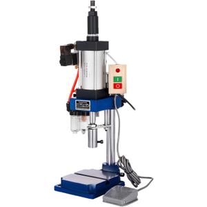 Vevor Pneumatic Punch Press Machine 440LB/200KG Pressure, Desktop Punching Press Machine 110V AC,Cylinder Stroke Pneumatic Press 0.4-0.7 Mpa Operation Pressure 