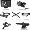 Baby Car Rear Mirror Camera, Backseat Infant with HD Night Vision 4.3 inches HD Mirror Display, Reusable Sucker Bracket, Upgraded 360 Degree Rotating Camera, Easily Watch Babys Move in Car