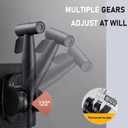 Self Adhesive Shower Head Holder Wall Mount,Adjustable Handheld Shower Head Holder,NO Drilling Wall Shower Wand Holder for rv Shower Kids Shower Bathroom Shower (Black-1pcs)