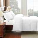 CozyLux California King Comforter Set White - 3 Pieces Cal King Box Stitched Quilted Bedding Sets, Soft Breathable Bed Sets for All Seasons with 1 Down Alternative Comforter and 2 Pillow Shams