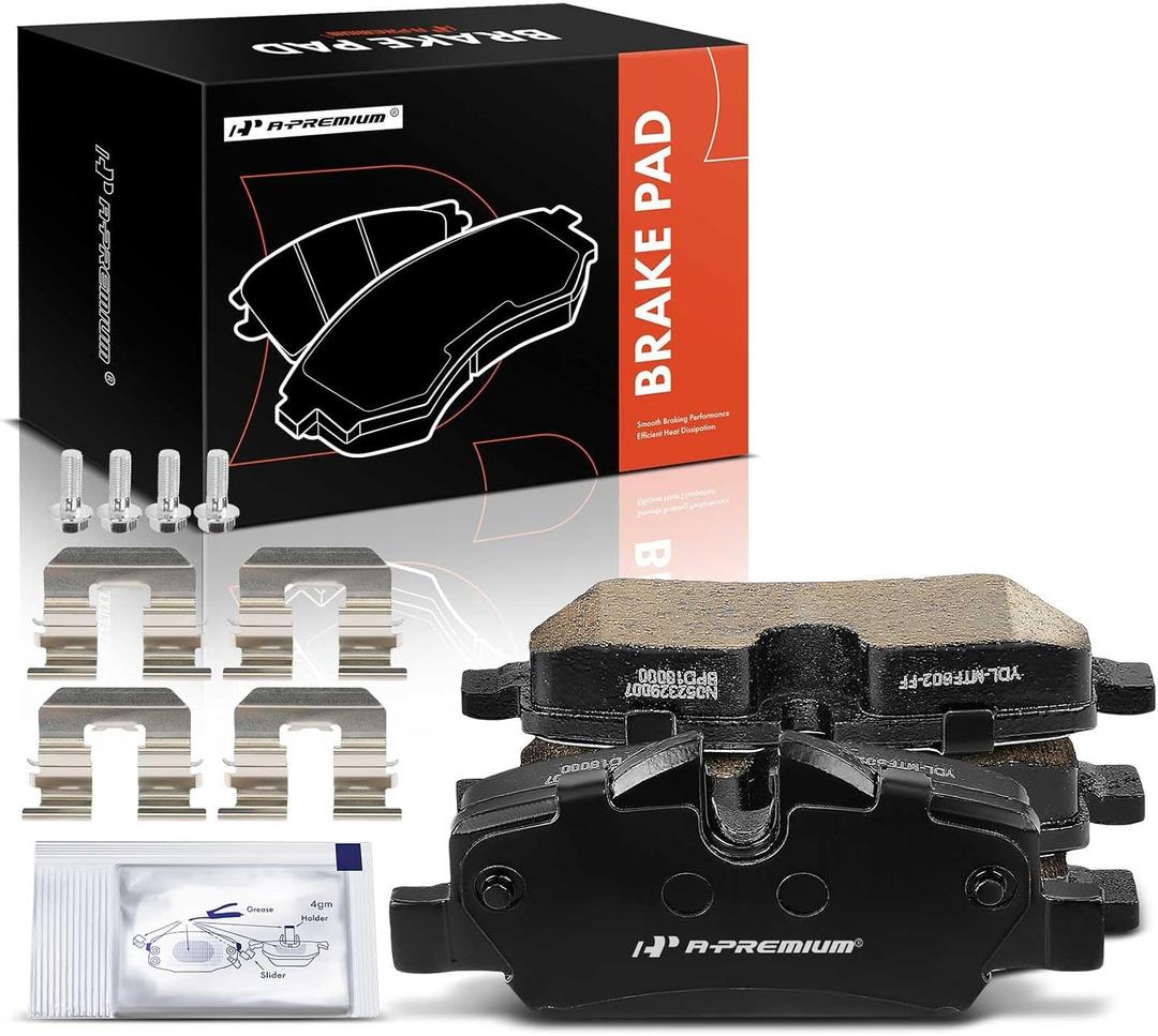 A-Premium Rear Ceramic Disc Brake Pads Set Compatible with Mini Cooper 2015-2022, 1.5L 2.0L, 4 Pcs