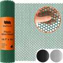MaPorch Plastic Wire Mesh Fence - Hunter Green, 15.71" x 10 ft - Plastic Chicken Wire Fencing for Dogs, Rabbits & Poultry - Chicken Netting Barrier - Balcony Netting for Pets - Balcony Cat Barrier