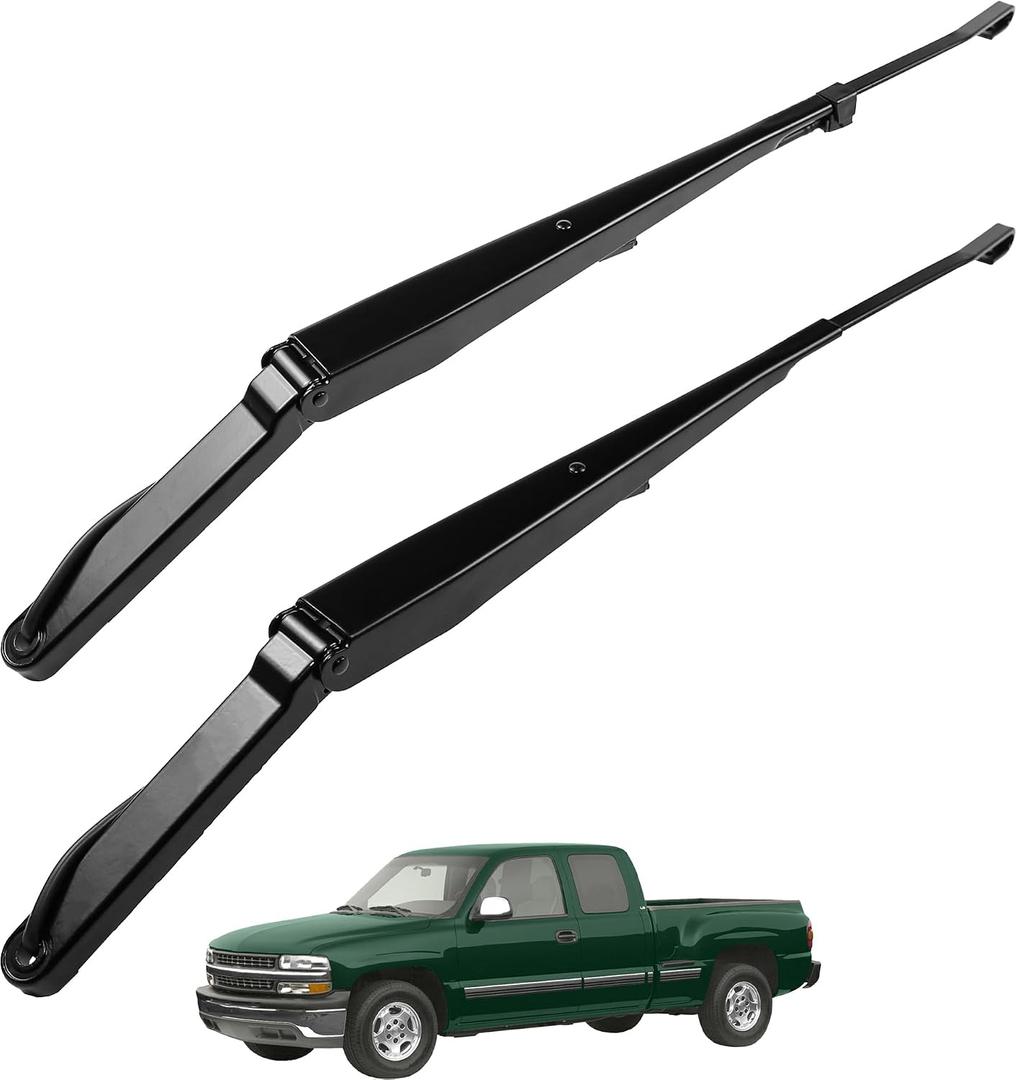 Front Windshield Wiper Arm Compatible with 1999-2002 Chevrolet Silverado Suburban GMC Sierra Yukon XL 1500 2500 HD 3500 Tahoe Replaces 42548 12487597 42535 12487596