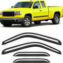 Tape-on Window Rain Guard for Chevy Silverado/GMC Sierra 1999-2006 Extended Cab Extra-Thick Rain Guards Side Truck Window Visors Vent Visor Window Deflectors Vent Shades Car Accessories