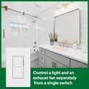 Lutron Maestro LED+ Dual Dimmer and Switch | 75-Watt LED Bulbs/2.5A Fans, Single-Pole | MACL-L3S25-WH | White