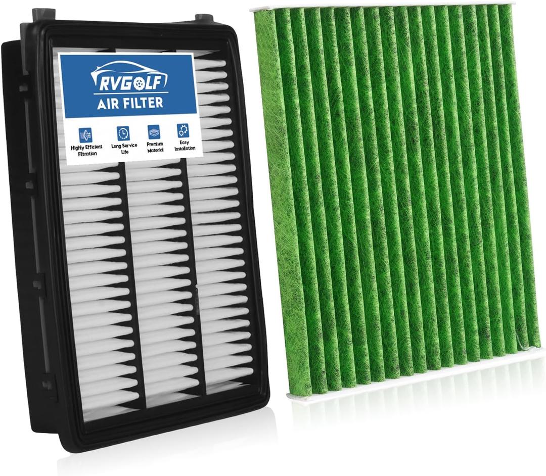 Engine+Cabin Air Filters Kit Fit for Hyundai Tucson 2016-2021, Kia Sportage 2017-2022(All Not for Hybrid) Engine Air Filter Replacement Automotive Accessories# 28113-D3300 97133-D1000