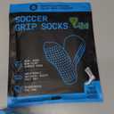 Lux Dual Grip Socks - Soccer Grip Socks for Men and Women. GripArray Performance & Comfort, Black